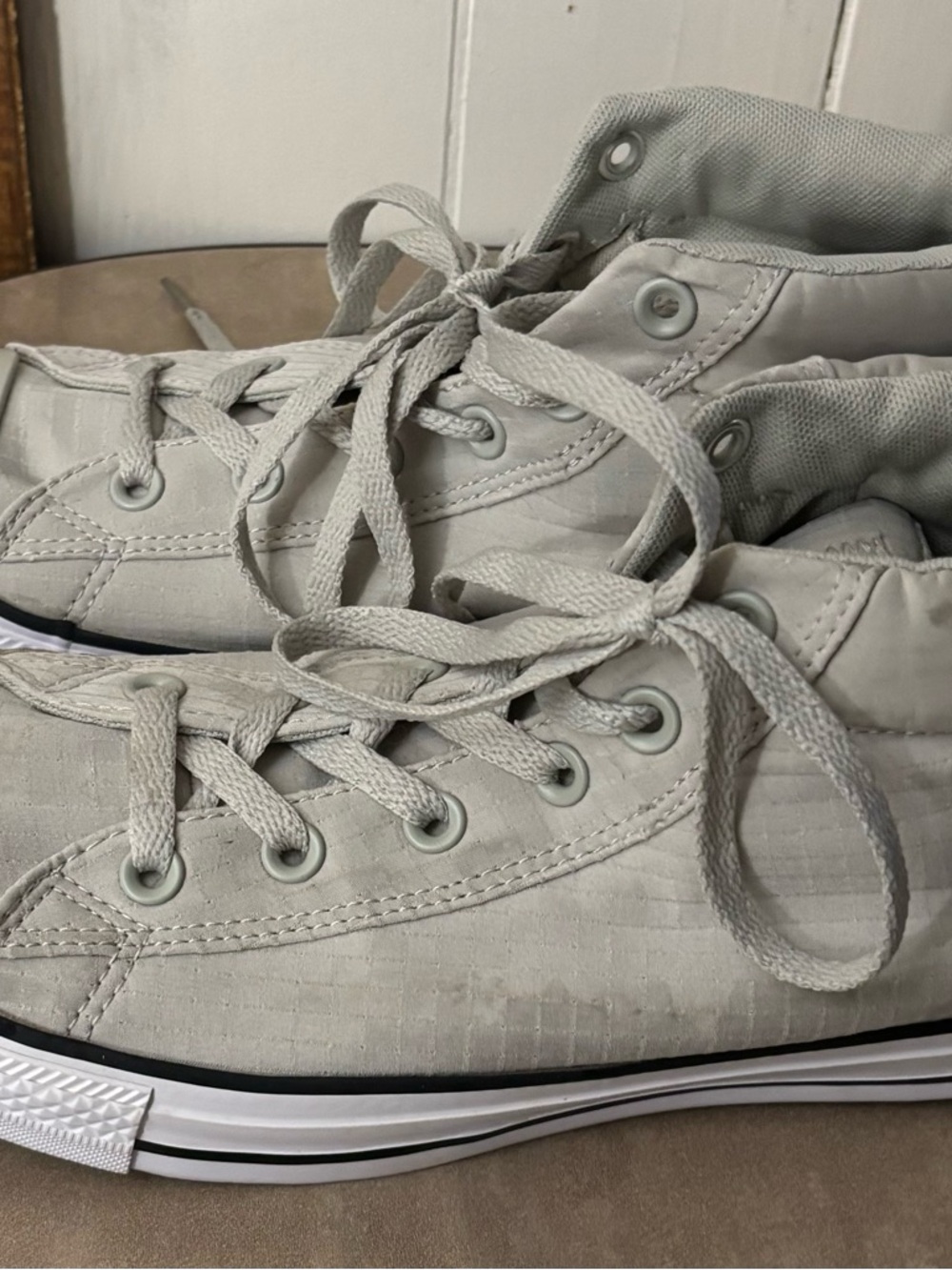 Converse Light Gray High-Top Sneakers